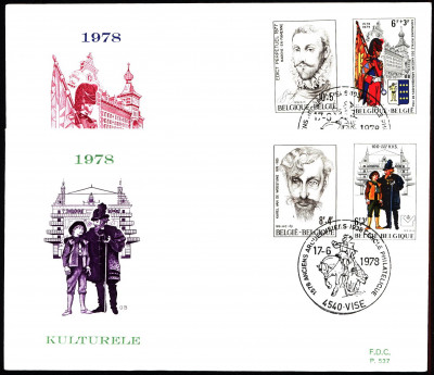 Belgia FDC 1978 Mi 1945-1948 Cultural Anniversaries [VISE]